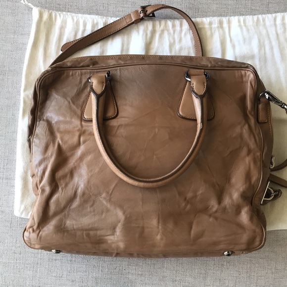 Vintage Prada Nappa Antique Handle Crossbody Bag - Picture 11 of 16